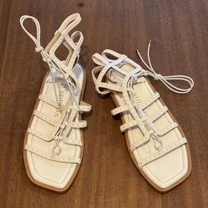 NWOT Stuart Weitzman Kora Pearly Stud Gladiator Sandals